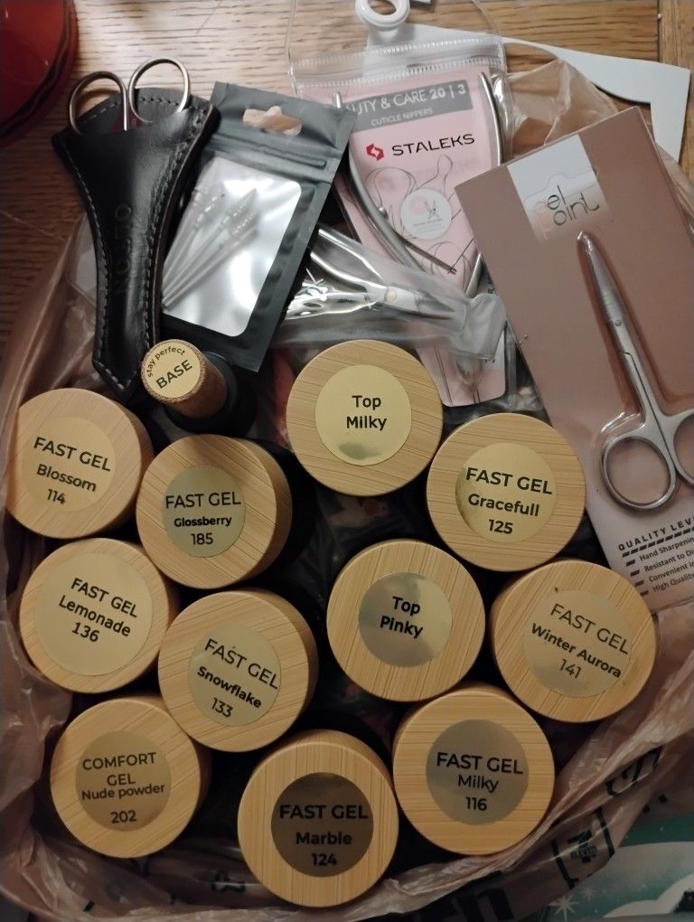 Nail Uv Acrylic Powder And Tools. Nail Tech Supplies