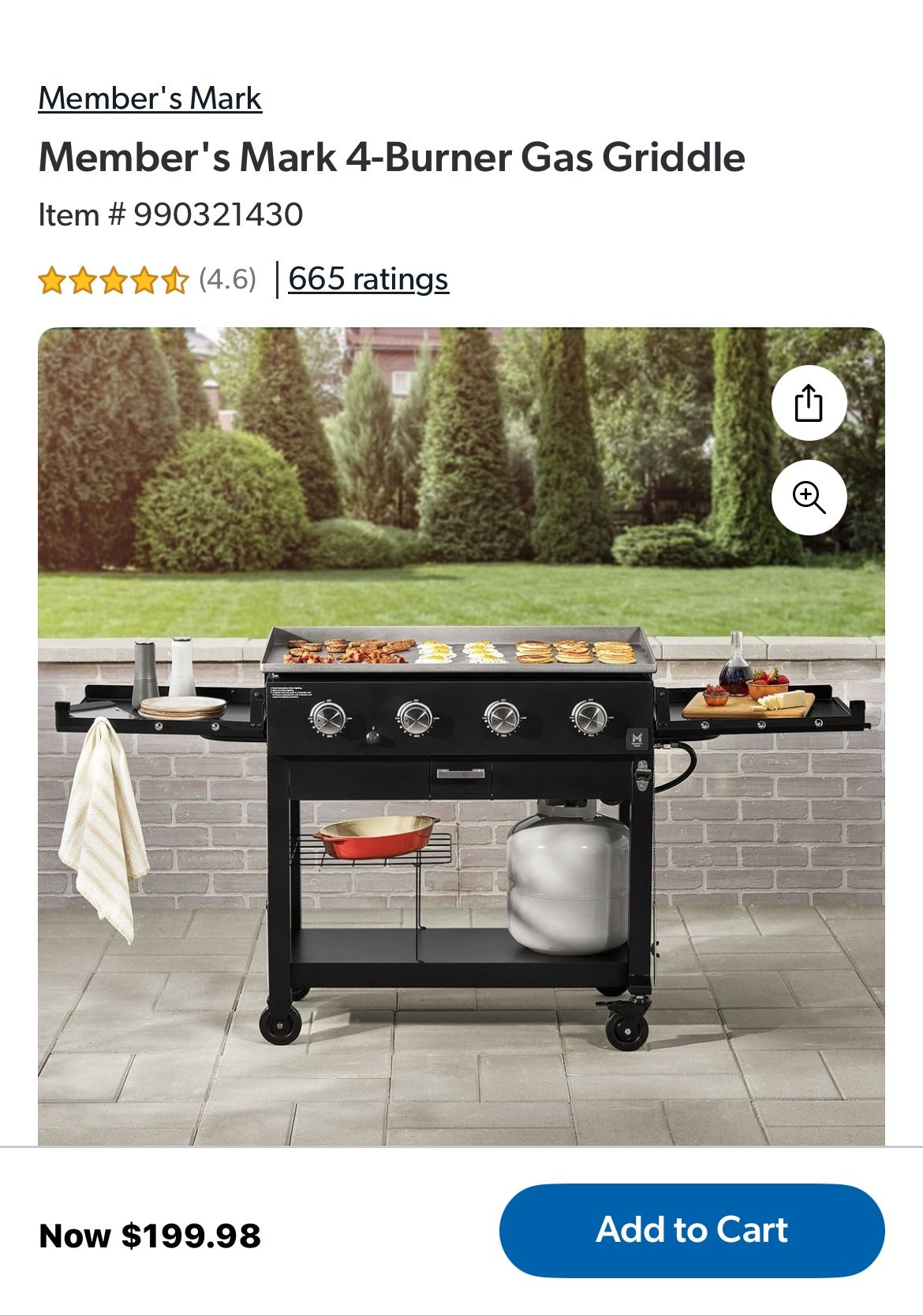 4 Burner Gas Griddle - NEW IN BOX!