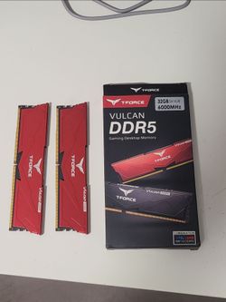 Vulcan DDR5 32GB (2x16GB) RAM 6000MHz Red color