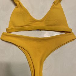 Yellow 2-piece Bathing Suit Size Medium