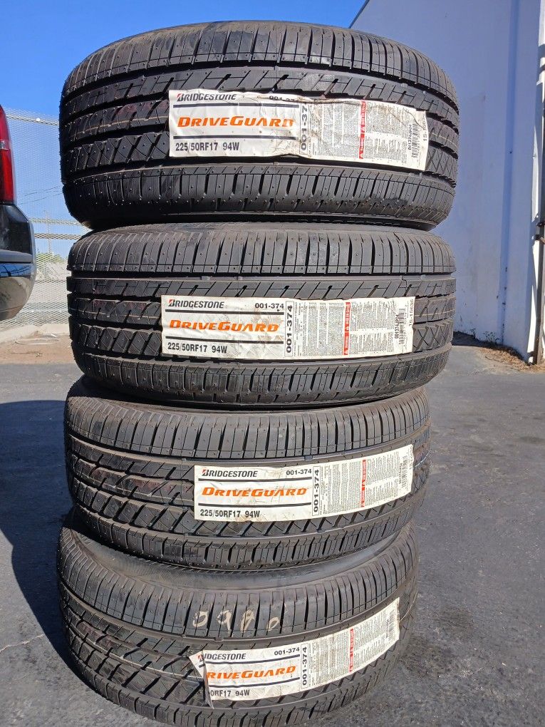 Tires New 225 50R17 Bridgestone Runflat $550×4 Install Mount And Balance