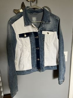 Wonder Nation Two-Tone Denim Jacket XXL (18) girls