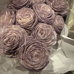 Dusty Purple Wood Roses 1 Dozen 