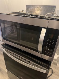 Whirlpool Stainless Steel Appliance Set – Range, Microwave & Dishwasher – $700