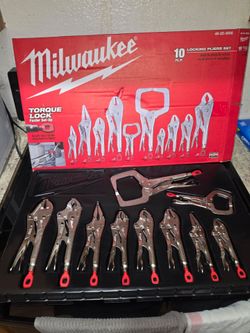 Milwaukee torque lock locking pliers kit 10 piece brand new never used Hablo español