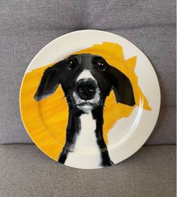 RARE Sally Muir Dog-a-Day Dessert Plate Set of 12