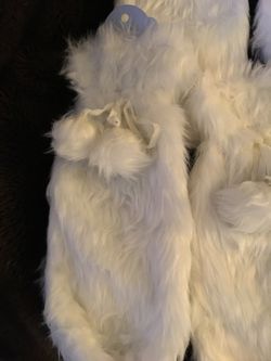 NEW White Faux Fur Gift Bags