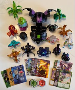 Bakugan Battle Brawlers Toy Figure Lot with Cards & BakuCores