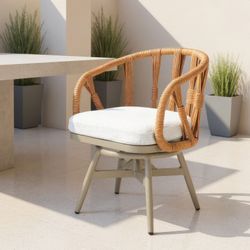 Safal Multicolor Outdoor Swivel Dining Chair