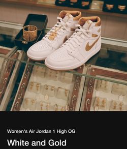 Air Jordan 1 High “white & gold”