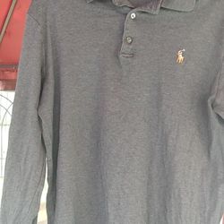 Ralph Lauren Charcoal Grey Long-Sleeved Shirt Size M