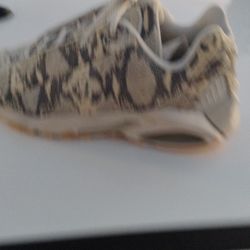 This is a Nike x NOCTA Hot Step Air Terra "Snakeskin" in the Light Bone colorway. 
