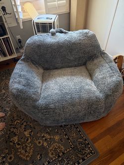 Sealy Tore Dark Grey Faux Fur Chair