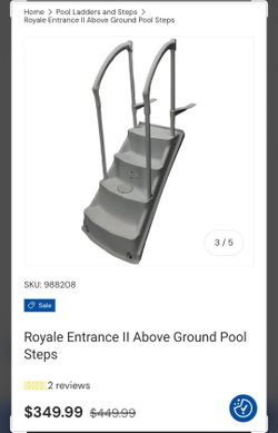 Step in pool ladder