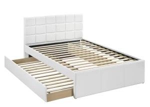 Full/twin Size White Trundle Bed With Ortho Mattress