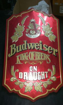 Vintage sign budweiser king of beers