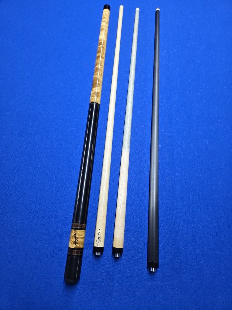Shuler Cue With 2 Wood Shafs And 1 Carbon