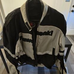 Kawasaki Mens Motorcycle Jacket - Size Small - Padded