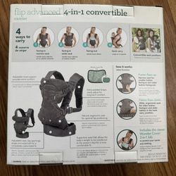 Infantino Flip 4-In-1 Convertible Baby Carrier - Gray: Features Padded Shoulder Straps & Buckle Closure