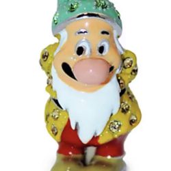 Disney Arribas Brothers Mini  Bashful Jeweled Swarovski Figurine 