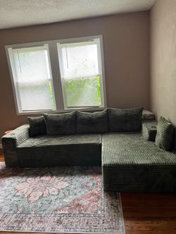 Green cloud couch
