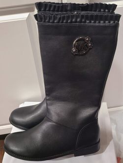 Michael Kors Girls Black Knee-High Boots size 5