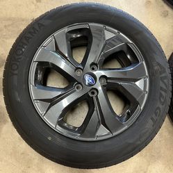 Set (5) Subaru Outback Onyx Edition OEM Rim And Tire