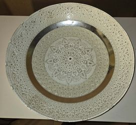 Handmade glass silver plate