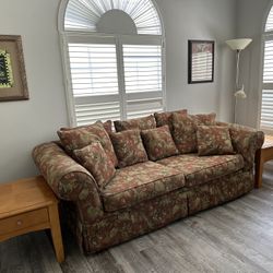 Couch, End Tables Lamp And Picture