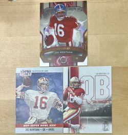 Joe Montana 49ers 3-Card Lot – Legends, SB XXIV MVP, QB Inserts