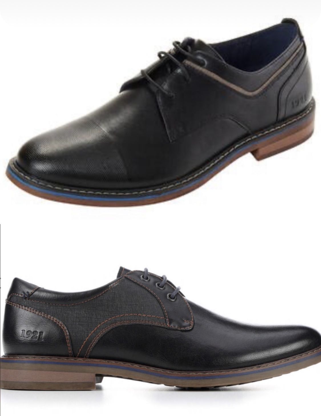 Mens Freeman 1921 Harris Oxfords Black Lace Up Dress Shoes SIZE 9 New