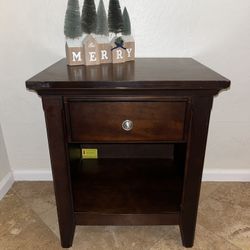 Wooden Nightstand Cubby 