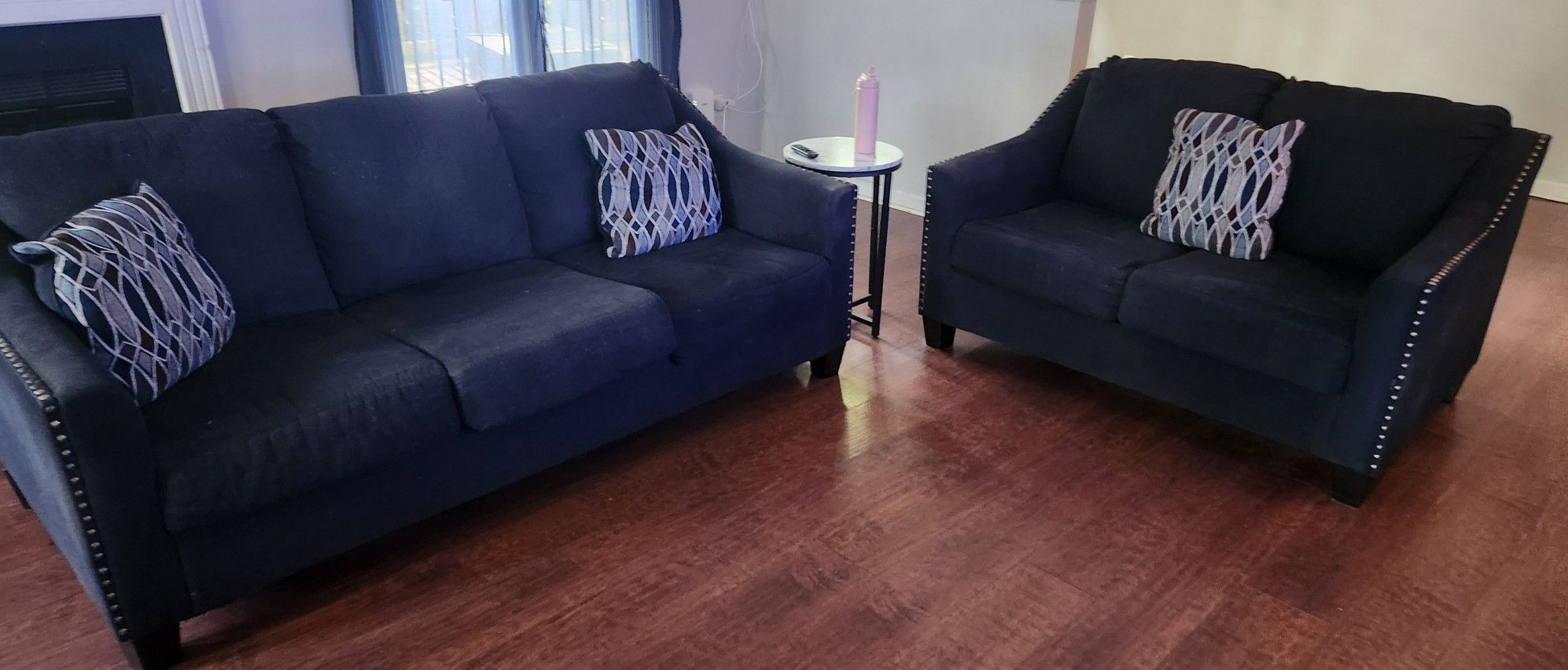 Navy Blue Couch & Loveseat