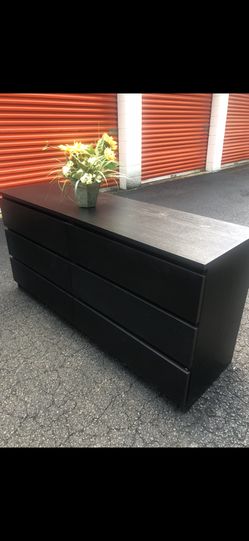 IKEA Malm Black Long Dresser Big Drawers. Drawers Sliding Smoothly Great  Condition ( Delivery Available For Extra Fee ) for Sale in Springfield, VA  - OfferUp