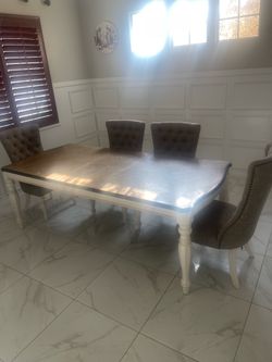 Wood dinner table