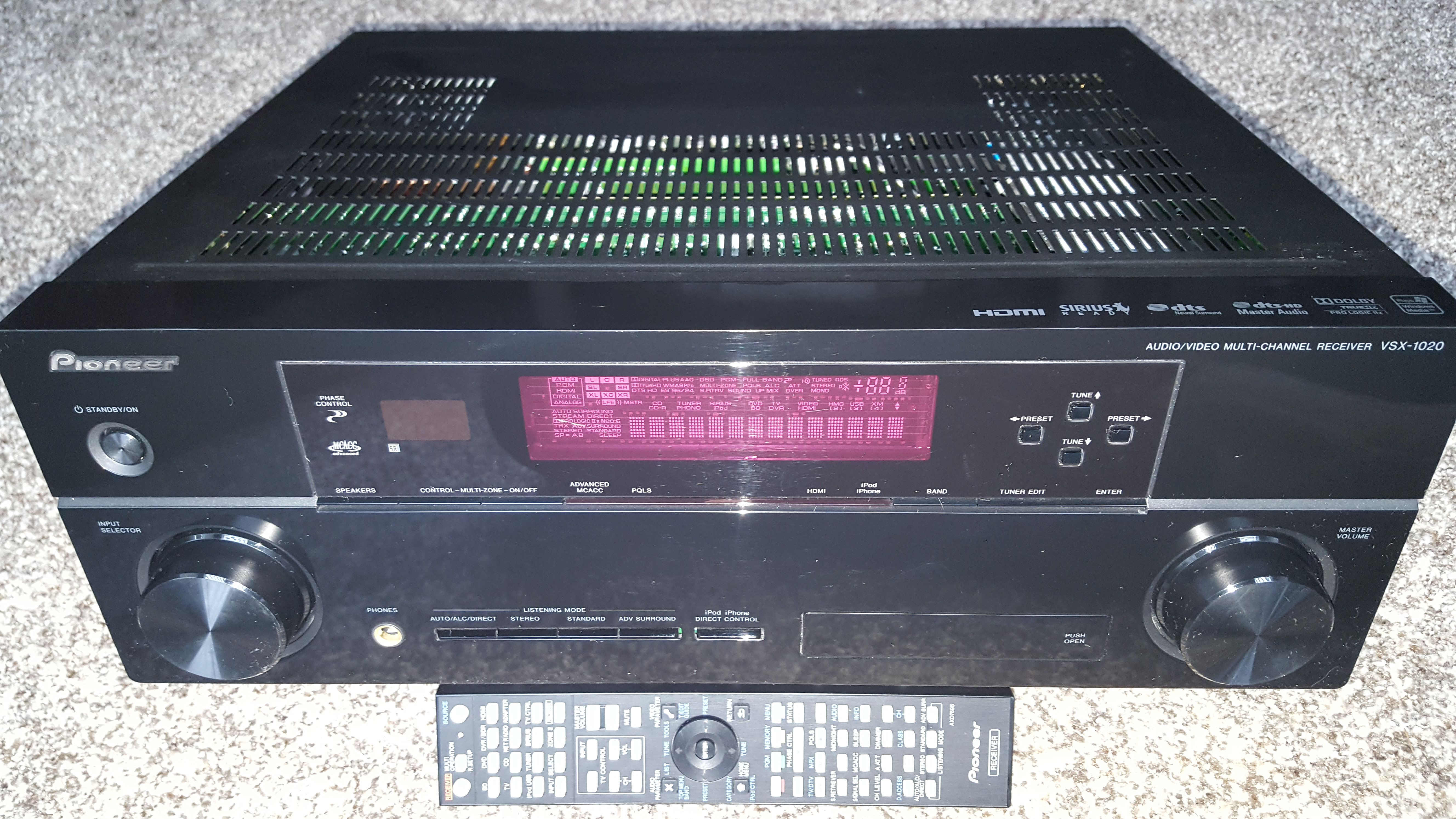 PIONEER VSX-1020-K 7.1-CHANNEL HDMI HOME THEATER RECEIVER - MINT CONDITION
