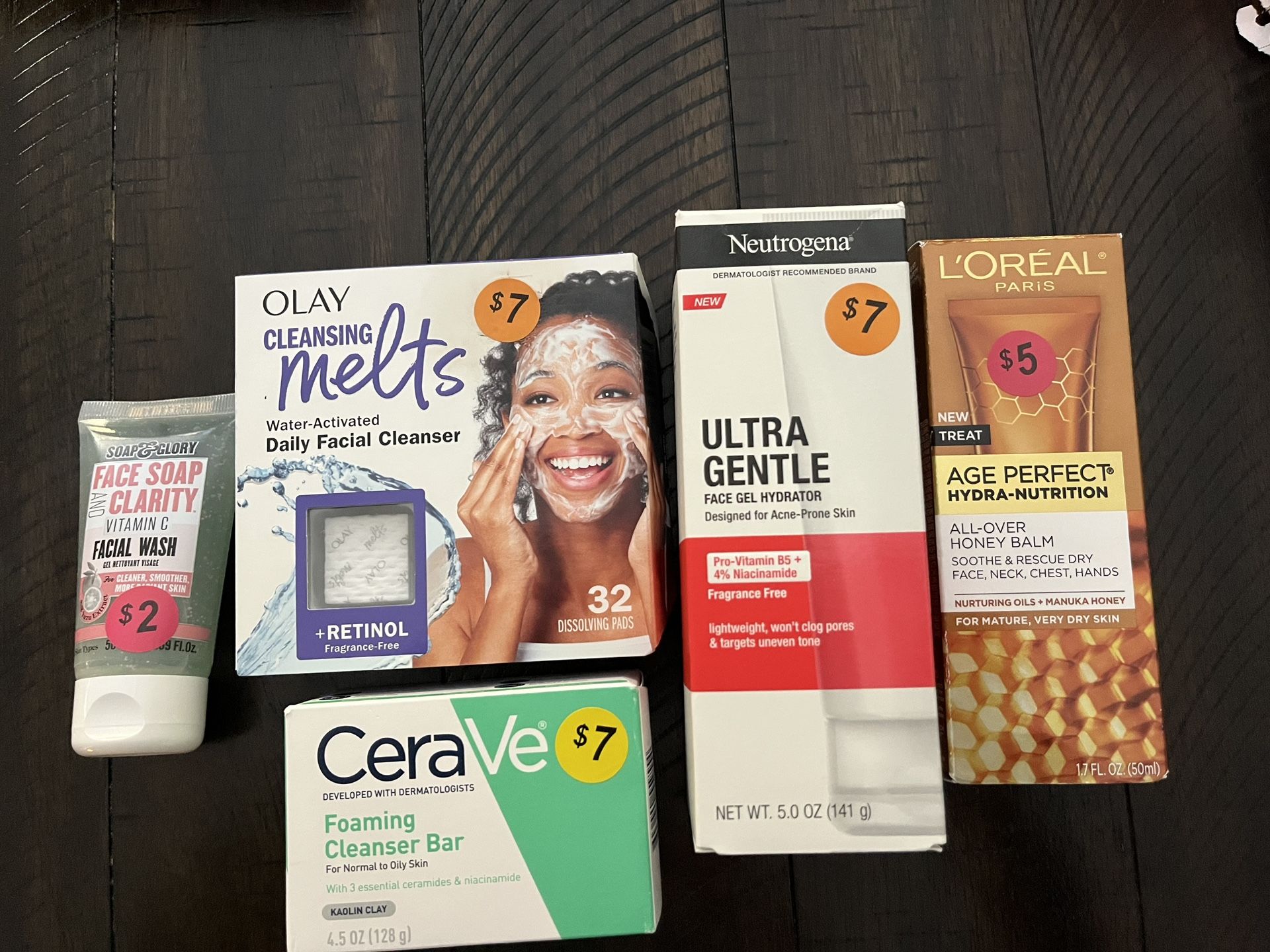 Skincare Bundle with Olay, Neutrogena, L'Oreal, CeraVe & Soap & Glory- NEW