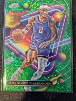 🔥Shai Gilgeous-Alexander 💥(Green Space Dust) 💥Tops Chrome. Ltd. #/75
