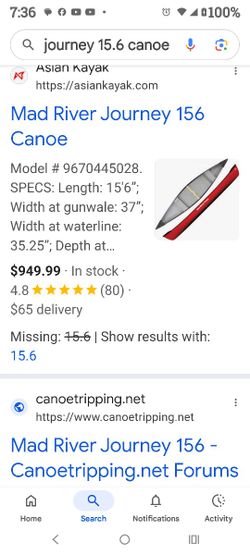 Journey 15.6 3person Canoe