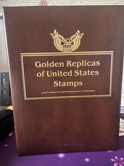 GOLDEN REPLICAS OF UNITED STATES STAMP BOOK