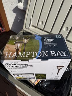 Hampton Bay Solar LED Filament Pathway Lights 6-Pack