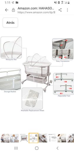 Hahasole baby Bassinet bedside sleeper