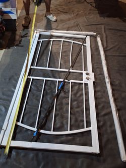 White Metal Security Screen Door