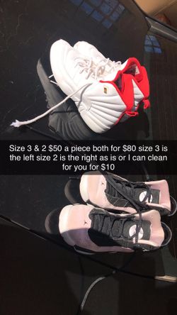 Size 3 and size 2
