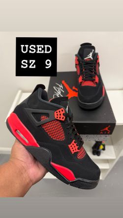 USED Air Jordan 4 Red thunder SZ 9