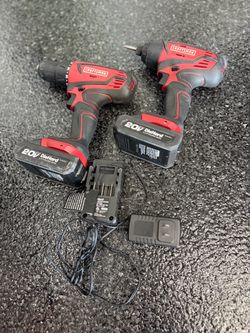 Craftsman 20V Drill and Impact Driver Set with Batteries and Charger