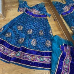Beautiful Indian Lehenga – Blouse, Skirt, and Dupatta – Detailed Work