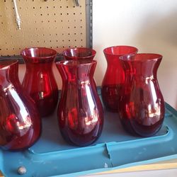 Red Flower Vase