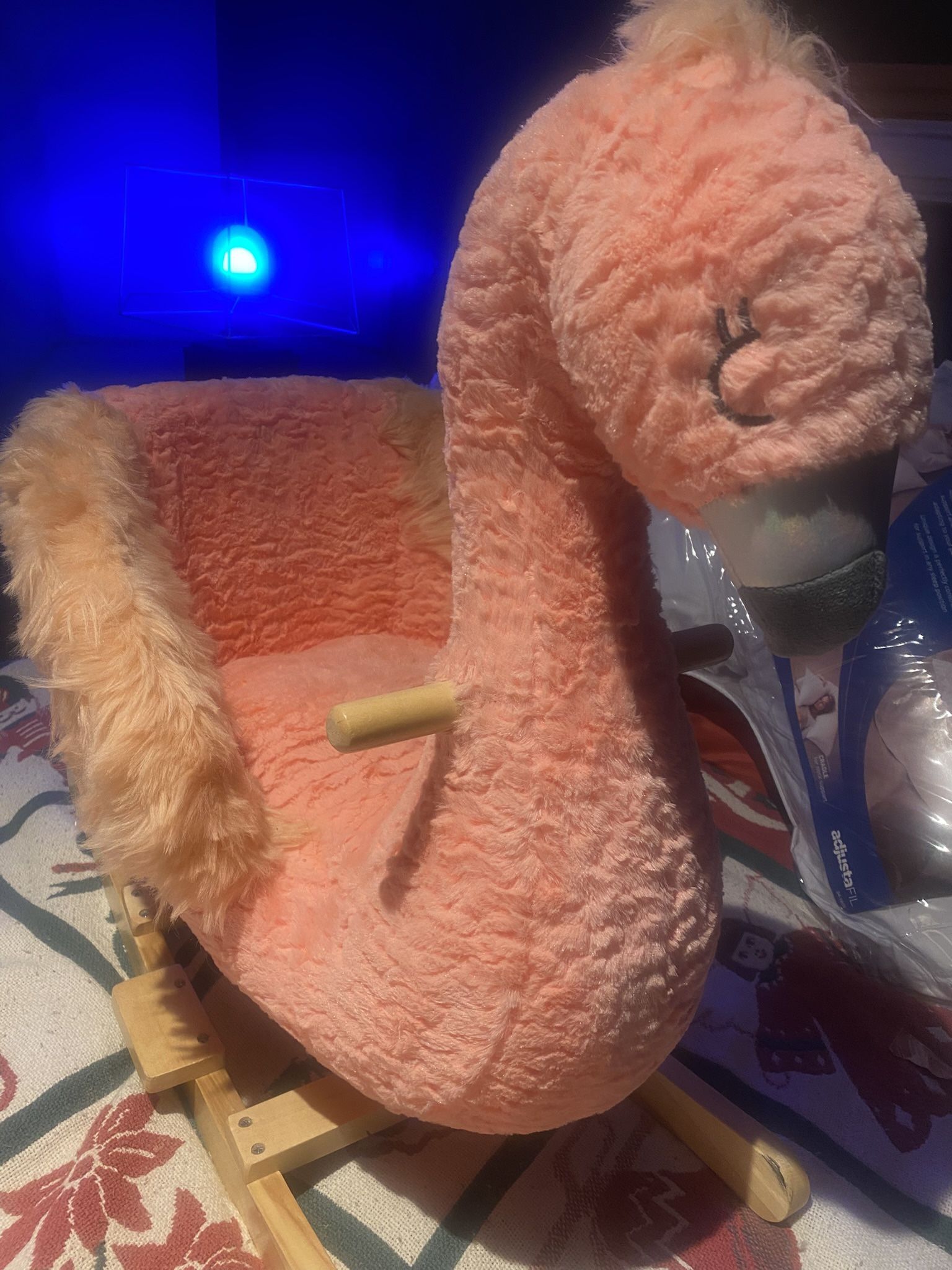 PINK FLAMINGO ROCKING CHAIR