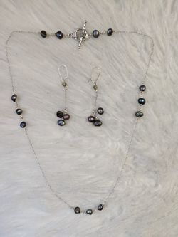 Peacock Freshwater Pearls Handmade Set